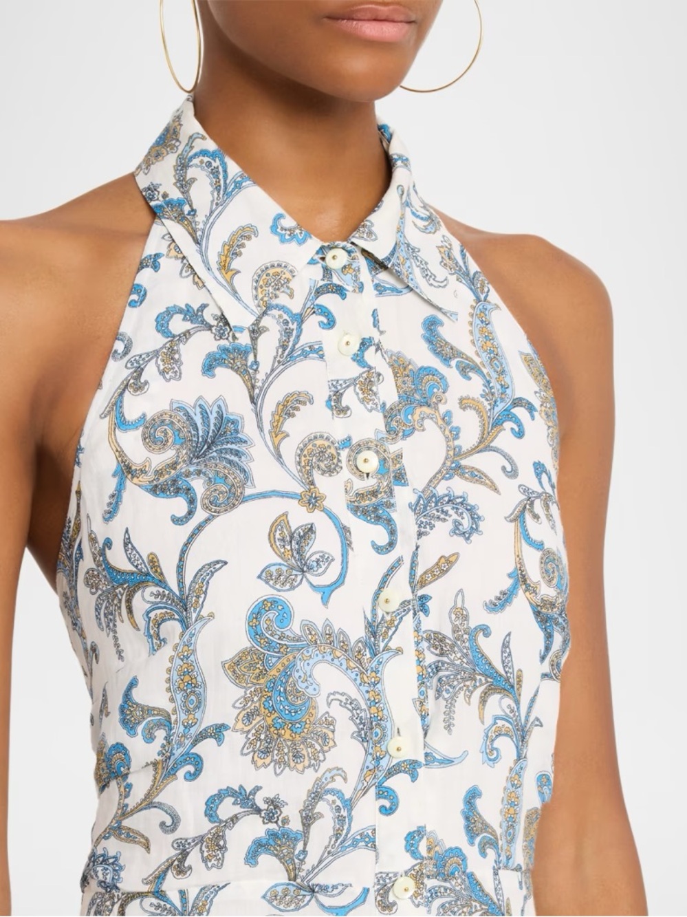 Mackey Paisley Halter Midi Dress - Picture 5 of 16